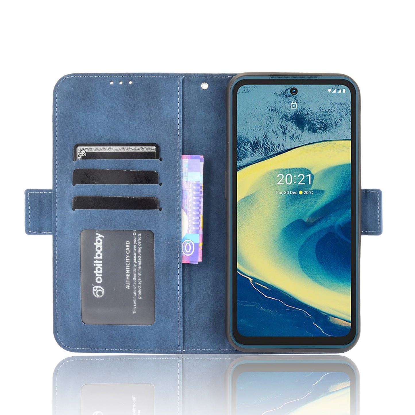 Full Protection Multi Card Holder Design Leather Phone Stand Case Cover Protector for Nokia XR20
