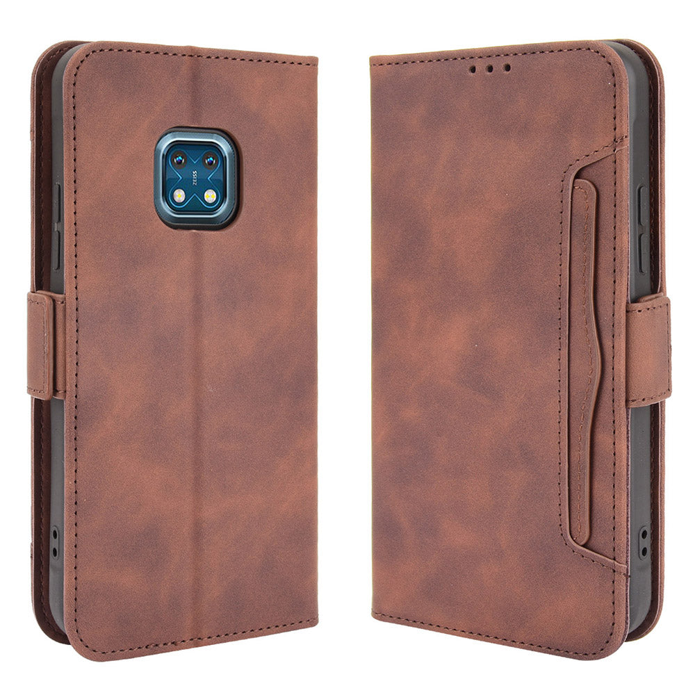 Full Protection Multi Card Holder Design Leather Phone Stand Case Cover Protector for Nokia XR20
