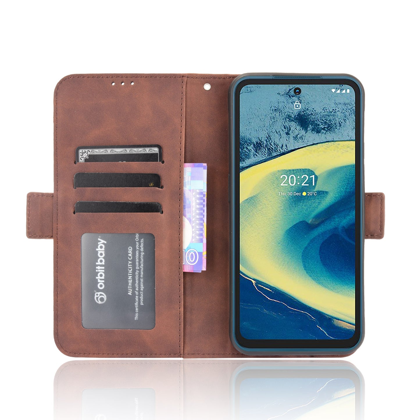 Full Protection Multi Card Holder Design Leather Phone Stand Case Cover Protector for Nokia XR20