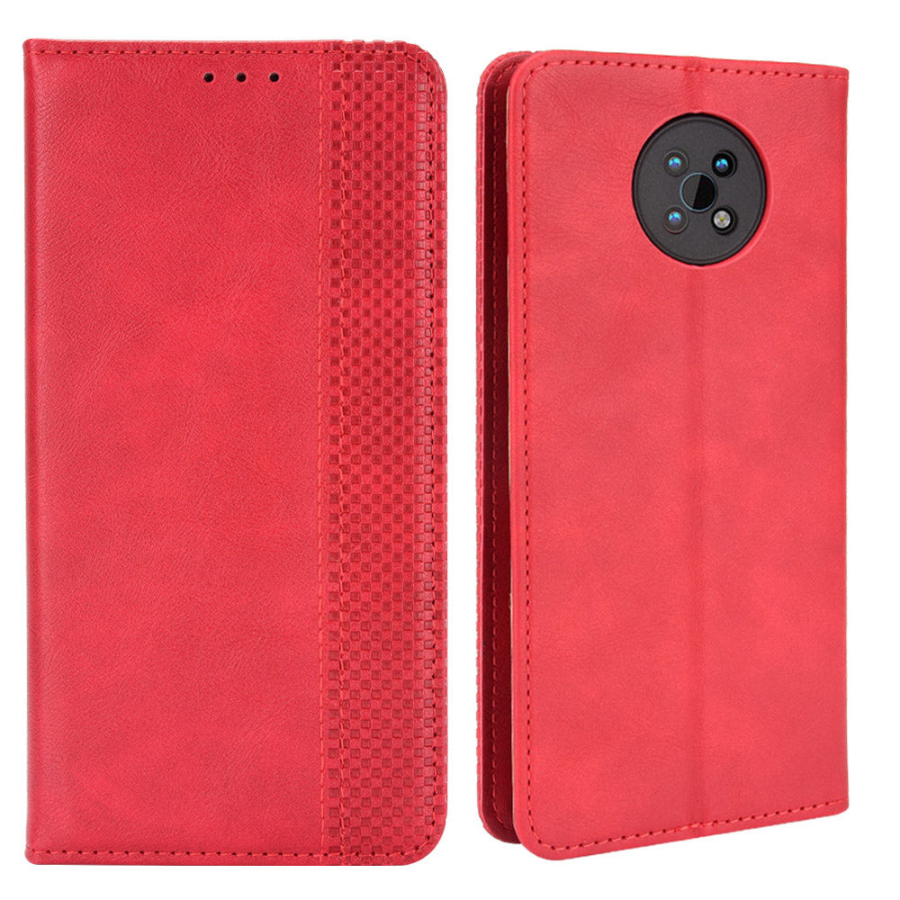 Retro Textured Surface For Nokia G50 Phone Leather Case Shockproof Leather Phone Wallet Stand Cover