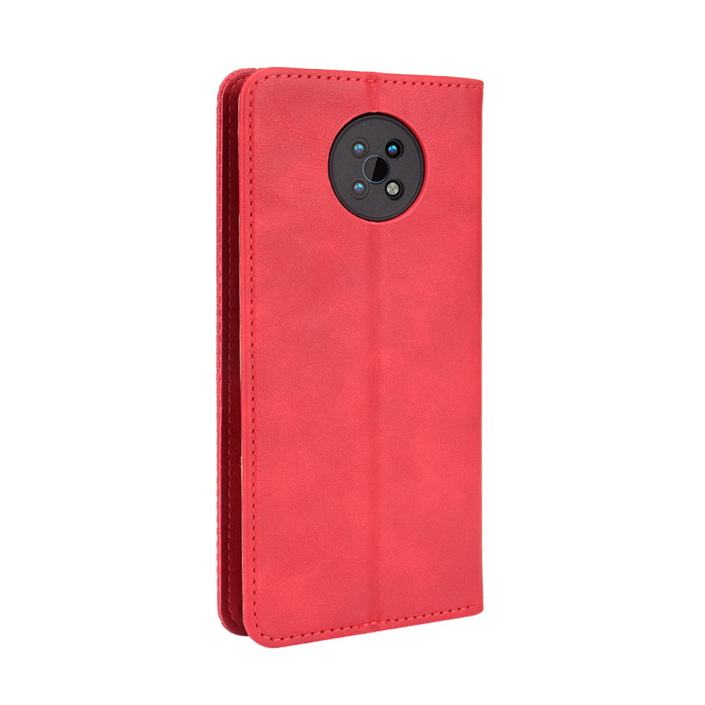Retro Textured Surface For Nokia G50 Phone Leather Case Shockproof Leather Phone Wallet Stand Cover