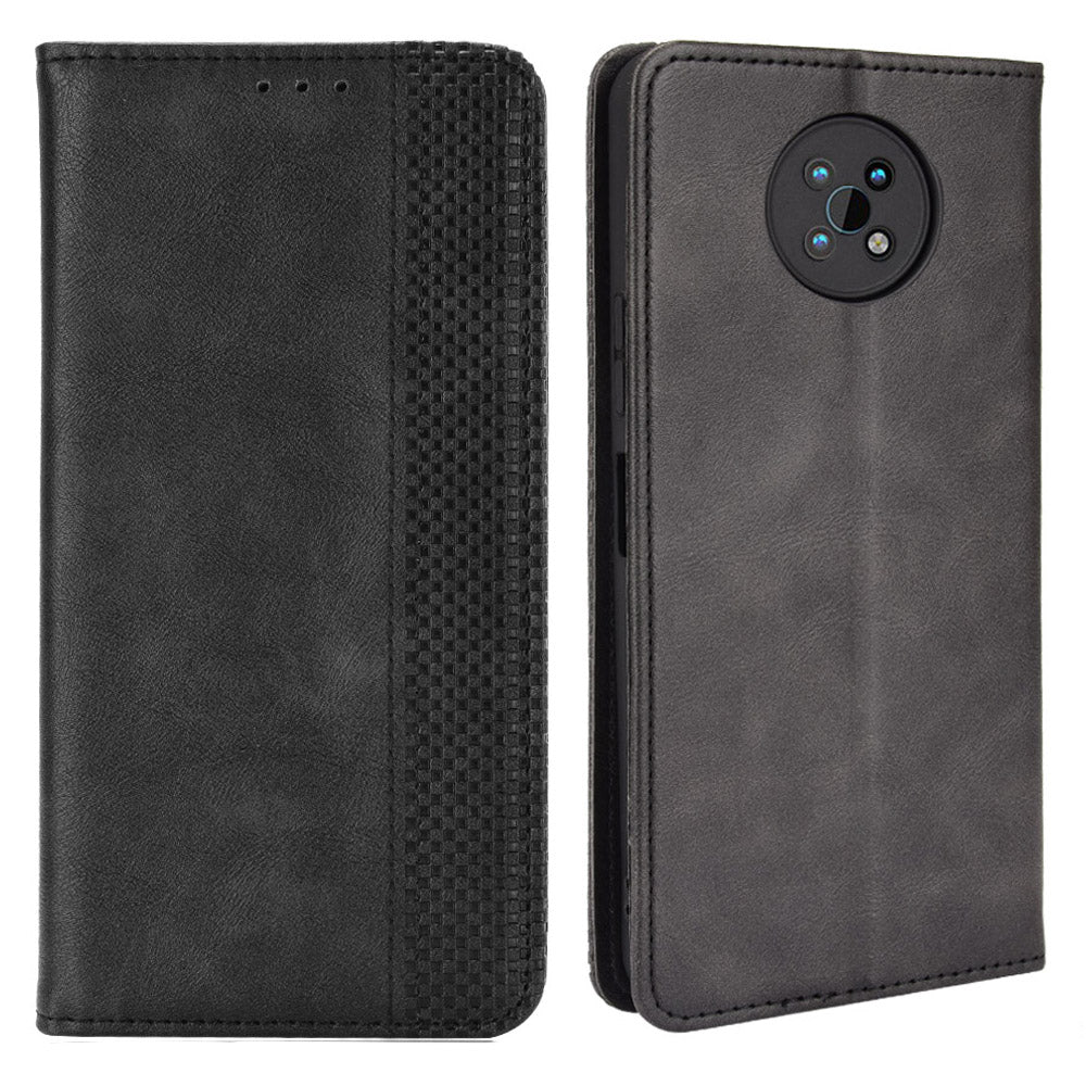 Retro Textured Surface For Nokia G50 Phone Leather Case Shockproof Leather Phone Wallet Stand Cover