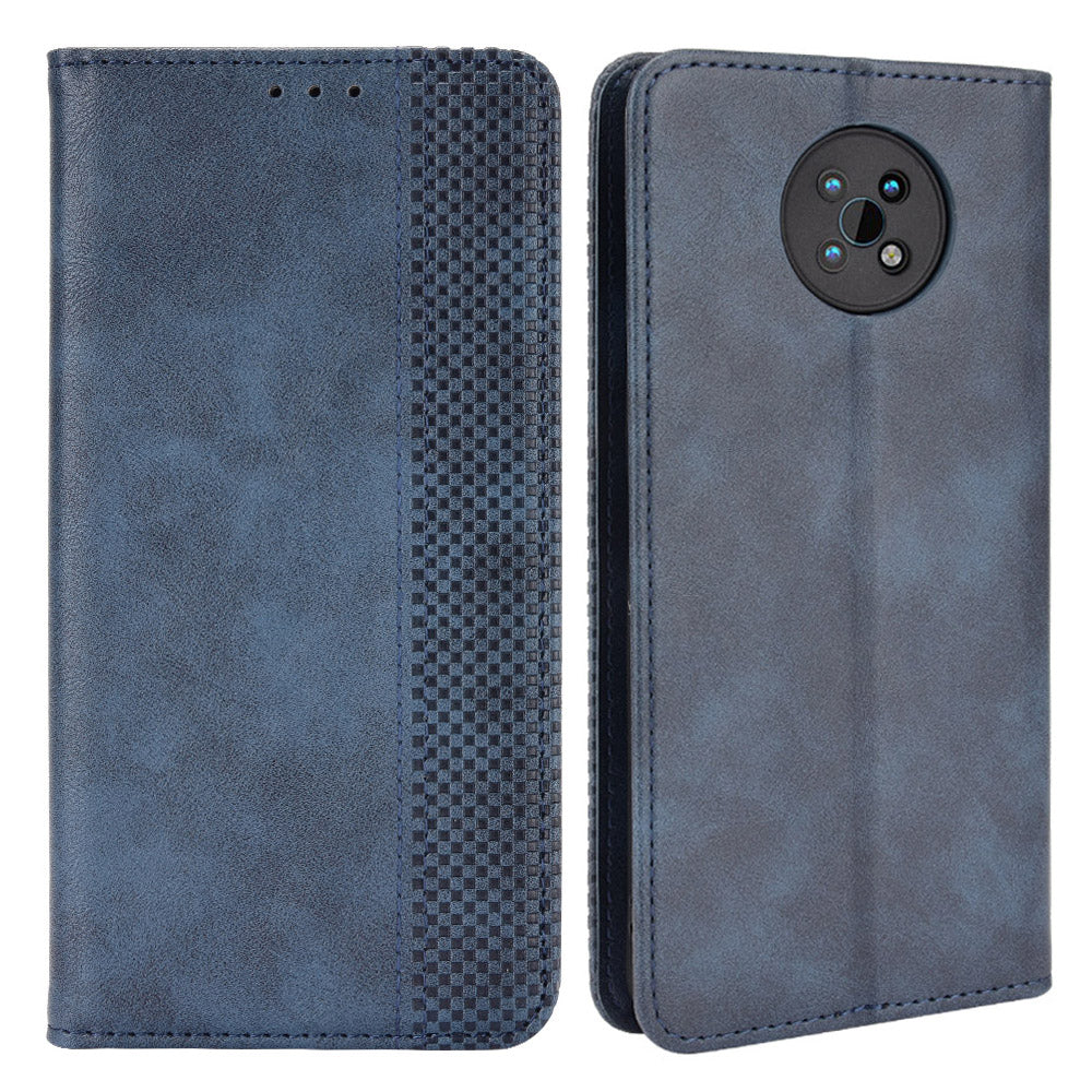 Retro Textured Surface For Nokia G50 Phone Leather Case Shockproof Leather Phone Wallet Stand Cover