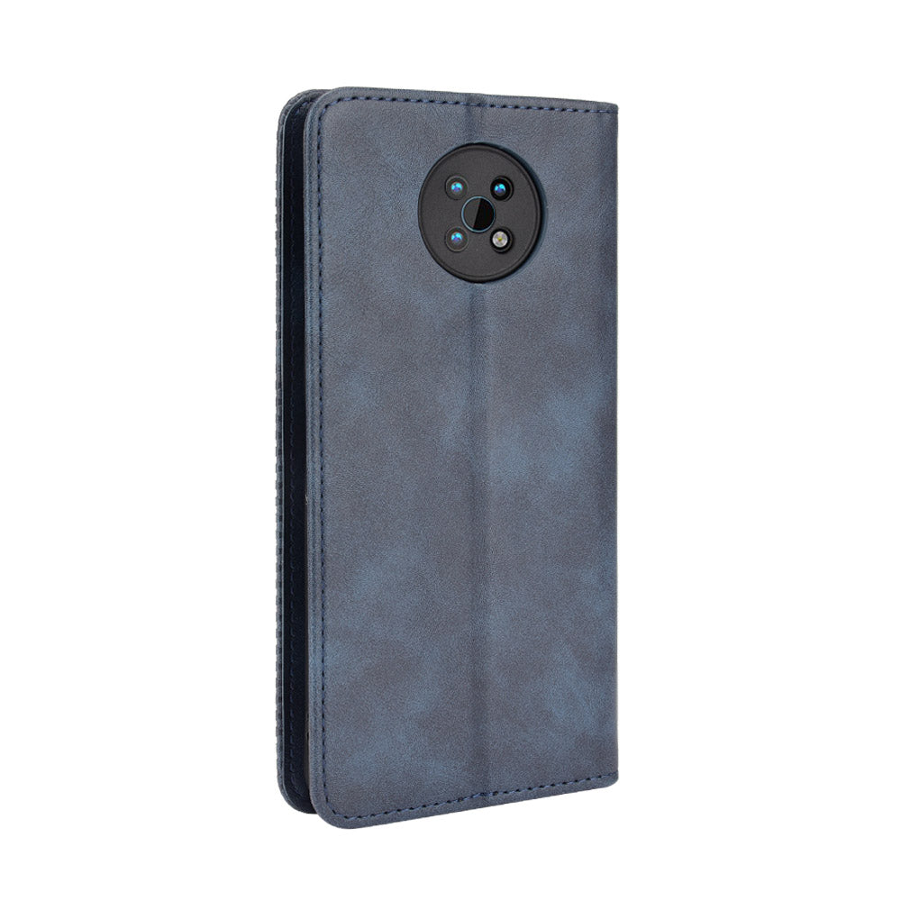 Retro Textured Surface For Nokia G50 Phone Leather Case Shockproof Leather Phone Wallet Stand Cover