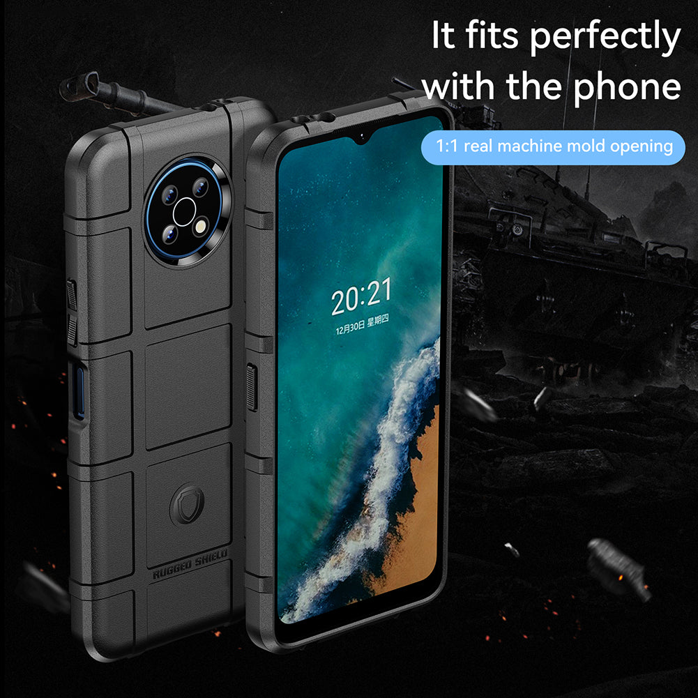 Drop Tested Rugged Square Grid Design Thickened Smooth TPU Protective Phone Cover for Nokia G50