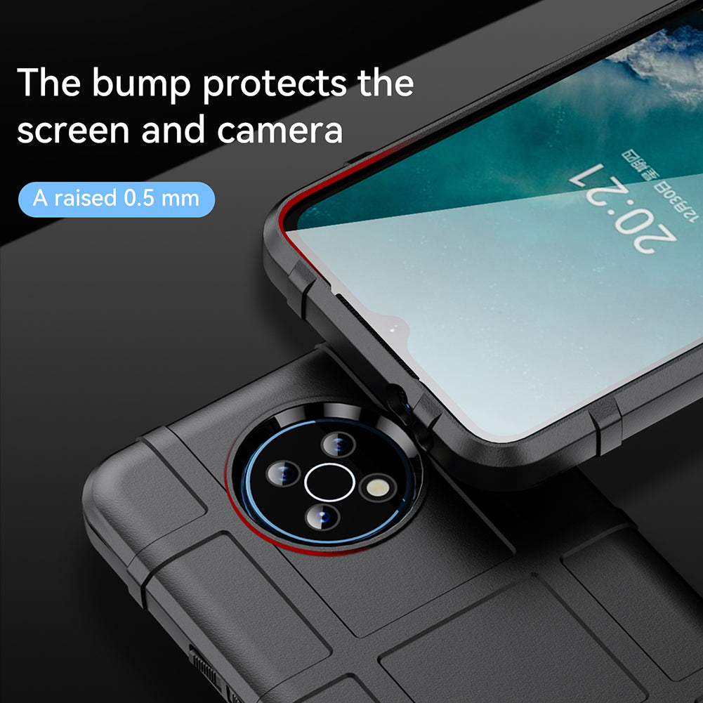 Drop Tested Rugged Square Grid Design Thickened Smooth TPU Protective Phone Cover for Nokia G50