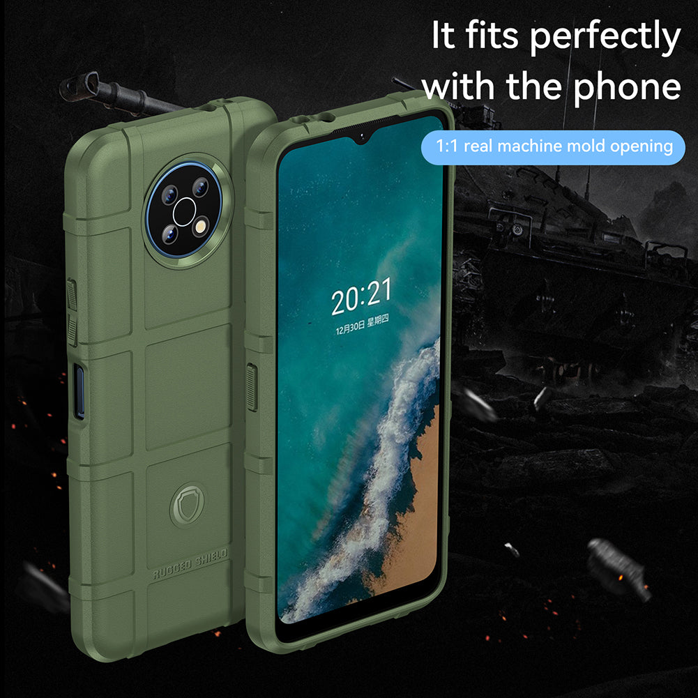 Drop Tested Rugged Square Grid Design Thickened Smooth TPU Protective Phone Cover for Nokia G50