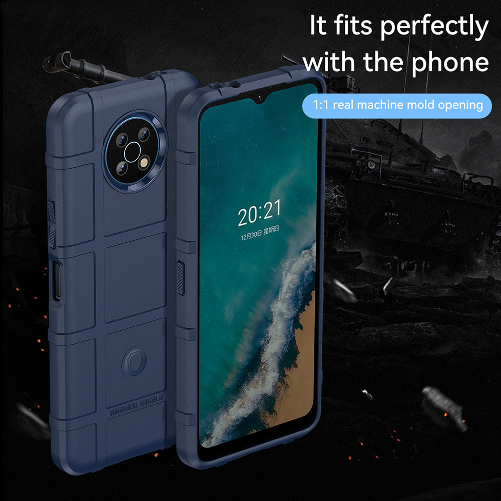 Drop Tested Rugged Square Grid Design Thickened Smooth TPU Protective Phone Cover for Nokia G50