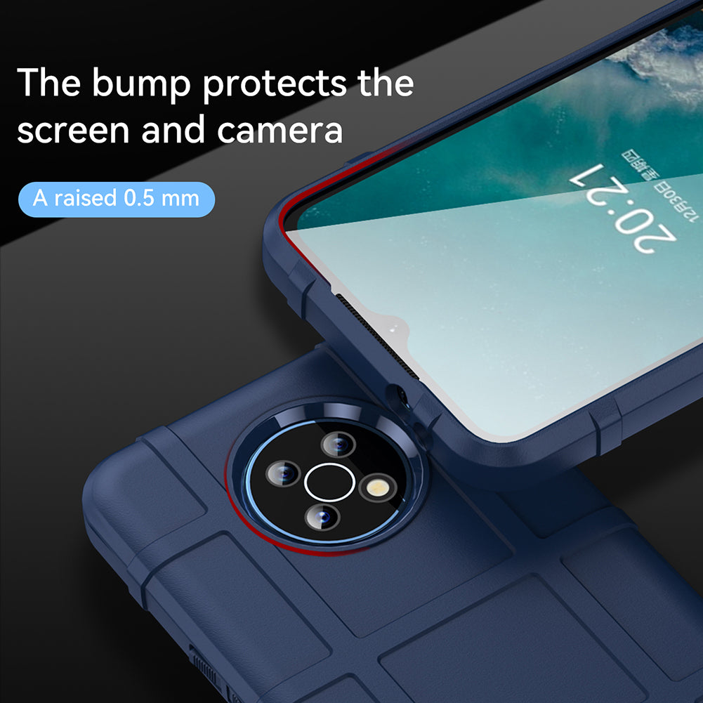 Drop Tested Rugged Square Grid Design Thickened Smooth TPU Protective Phone Cover for Nokia G50