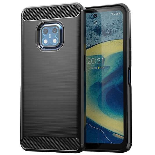1.8mm Carbon Fiber Texture Brushed Surface TPU Case Freely Twisted Super Thin Phone Cover for Nokia XR20