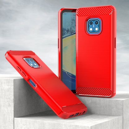 1.8mm Carbon Fiber Texture Brushed Surface TPU Case Freely Twisted Super Thin Phone Cover for Nokia XR20