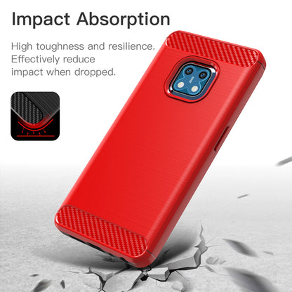 1.8mm Carbon Fiber Texture Brushed Surface TPU Case Freely Twisted Super Thin Phone Cover for Nokia XR20