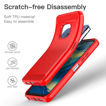 1.8mm Carbon Fiber Texture Brushed Surface TPU Case Freely Twisted Super Thin Phone Cover for Nokia XR20