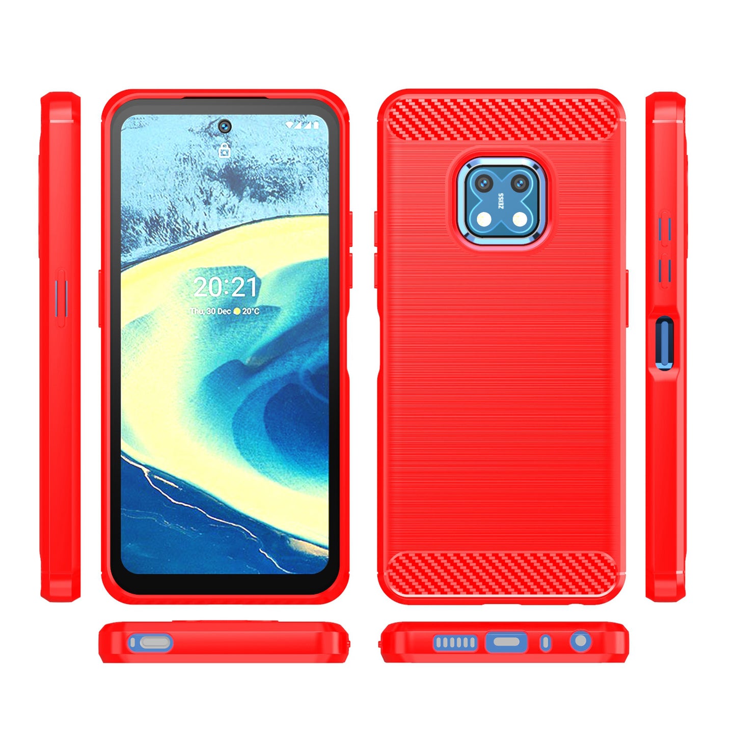 1.8mm Carbon Fiber Texture Brushed Surface TPU Case Freely Twisted Super Thin Phone Cover for Nokia XR20