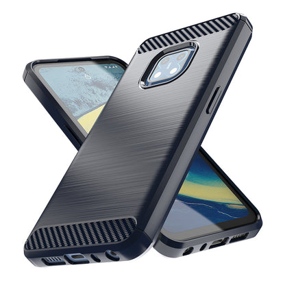 1.8mm Carbon Fiber Texture Brushed Surface TPU Case Freely Twisted Super Thin Phone Cover for Nokia XR20