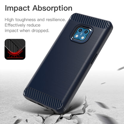 1.8mm Carbon Fiber Texture Brushed Surface TPU Case Freely Twisted Super Thin Phone Cover for Nokia XR20