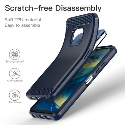 1.8mm Carbon Fiber Texture Brushed Surface TPU Case Freely Twisted Super Thin Phone Cover for Nokia XR20