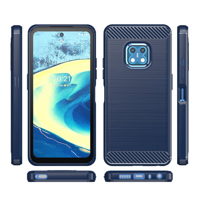 1.8mm Carbon Fiber Texture Brushed Surface TPU Case Freely Twisted Super Thin Phone Cover for Nokia XR20