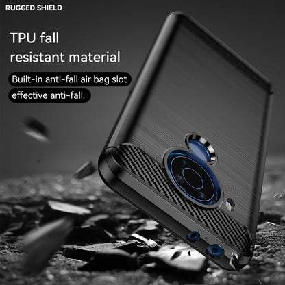1.8mm Bendable TPU Case Carbon Fiber Texture Comfortable Touch Brushed Surface Heat-Dissipated Phone Cover for Nokia 5.4