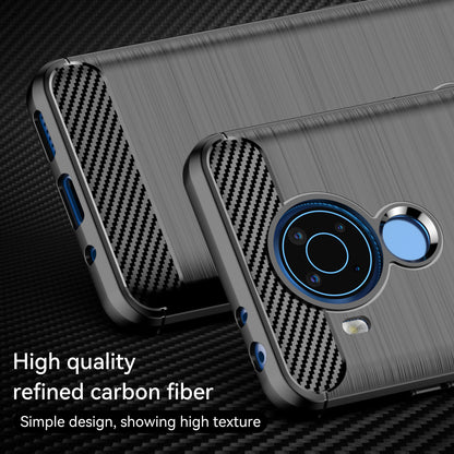 1.8mm Bendable TPU Case Carbon Fiber Texture Comfortable Touch Brushed Surface Heat-Dissipated Phone Cover for Nokia 5.4