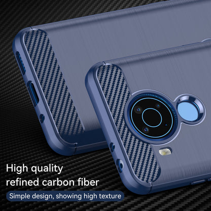 1.8mm Bendable TPU Case Carbon Fiber Texture Comfortable Touch Brushed Surface Heat-Dissipated Phone Cover for Nokia 5.4