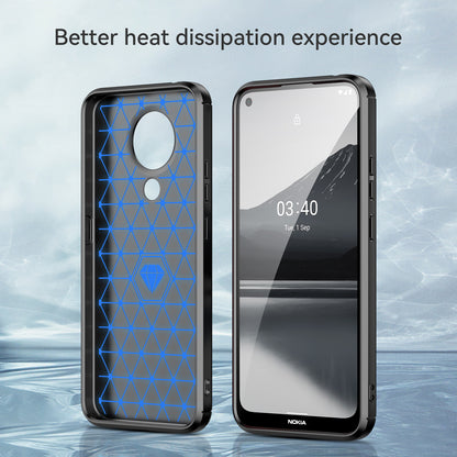 1.8mm Super Thin Carbon Fiber Texture Brushed Surface TPU Case Bendable Phone Cover for Nokia 3.4