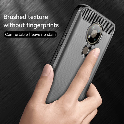 1.8mm Super Thin Carbon Fiber Texture Brushed Surface TPU Case Bendable Phone Cover for Nokia 3.4