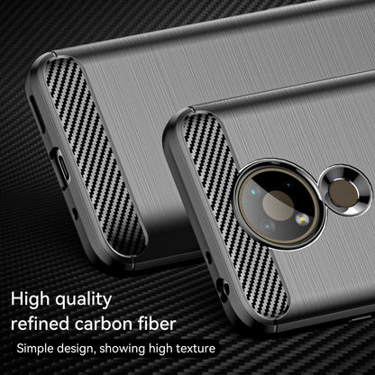 1.8mm Super Thin Carbon Fiber Texture Brushed Surface TPU Case Bendable Phone Cover for Nokia 3.4