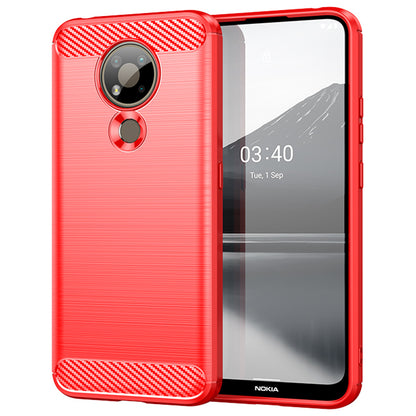 1.8mm Super Thin Carbon Fiber Texture Brushed Surface TPU Case Bendable Phone Cover for Nokia 3.4