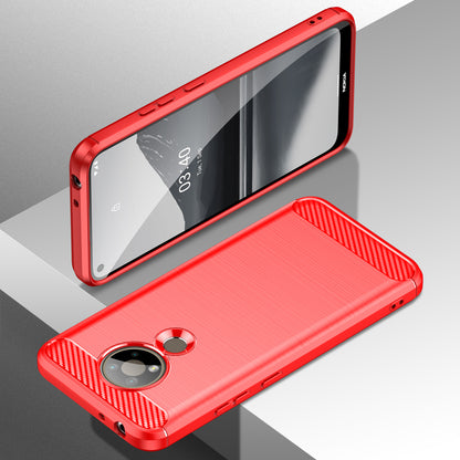 1.8mm Super Thin Carbon Fiber Texture Brushed Surface TPU Case Bendable Phone Cover for Nokia 3.4
