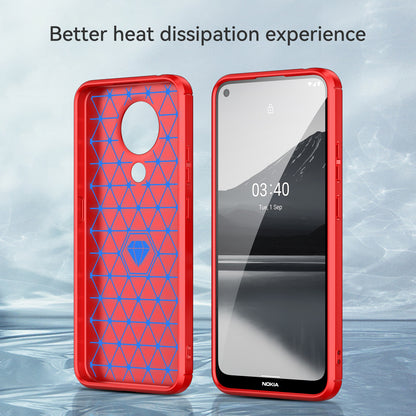 1.8mm Super Thin Carbon Fiber Texture Brushed Surface TPU Case Bendable Phone Cover for Nokia 3.4