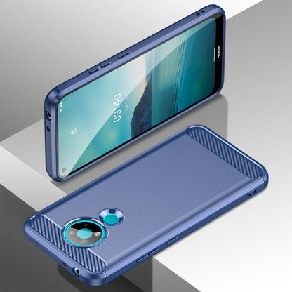 1.8mm Super Thin Carbon Fiber Texture Brushed Surface TPU Case Bendable Phone Cover for Nokia 3.4