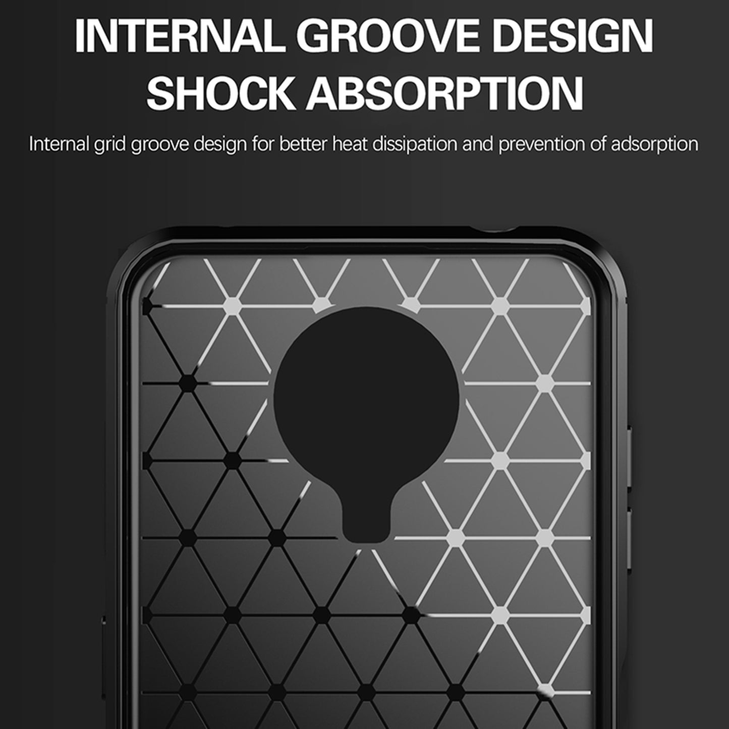 1.8mm Lightweight Brushed Surface TPU Back Case Carbon Fiber Texture Phone Protective Cover for Nokia G10/G20