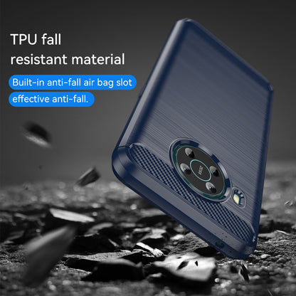 1.8mm Shockproof Protection Brushed Surface TPU Case Carbon Fiber Texture Phone Back Protector Cover for Nokia X100