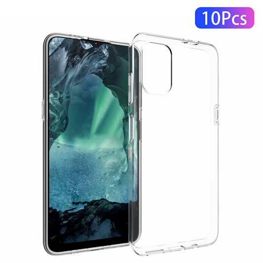 10Pcs/Pack Protective Case for Nokia G21, Clear TPU Precise Cutouts Inner Watermark-Free Anti-Drop Phone Cover