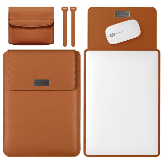 13-inch Universal Large Capacity Leather Protective Case Bag for Phone Tablets