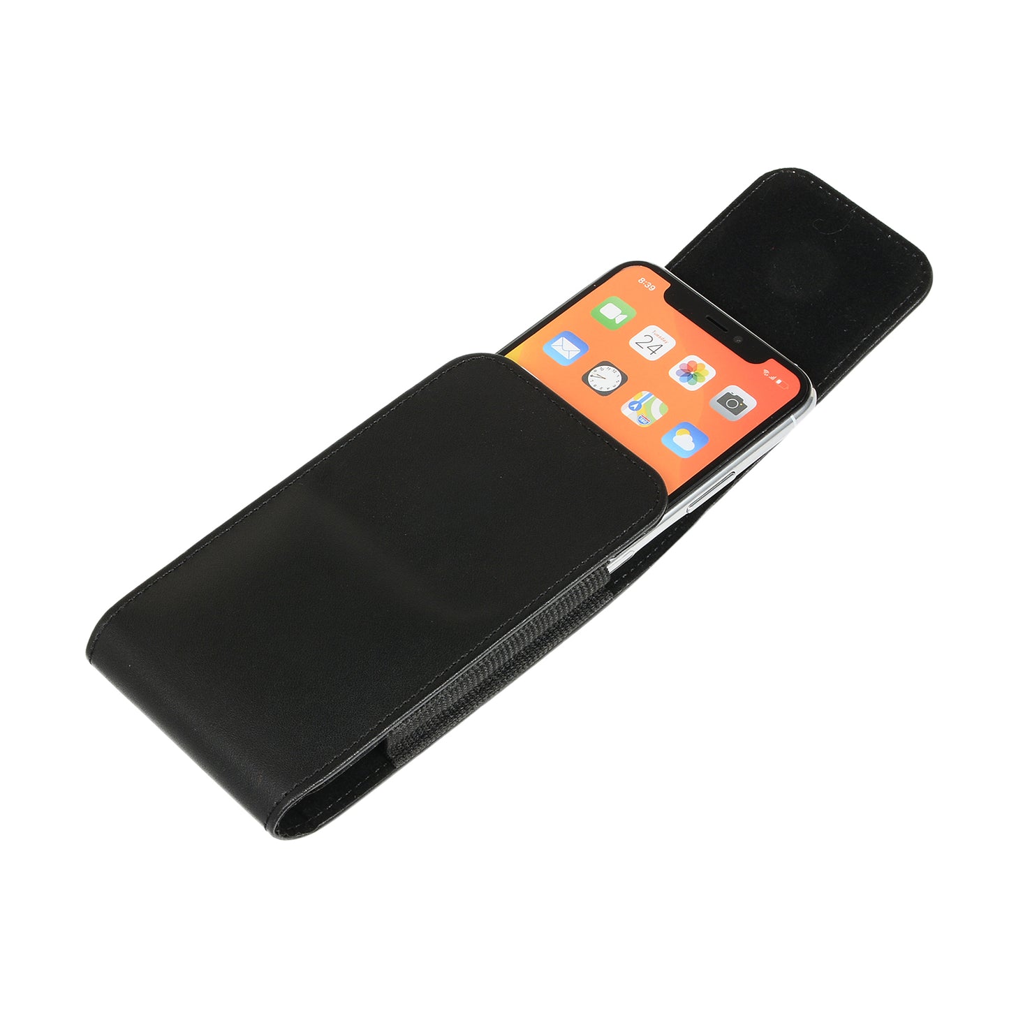 5 inch Universal Clip-on Waist Bag Card Holder Pouch Leather Phone Case for iPhone 6/S6/7/8/SE (2020)/SE (2022)