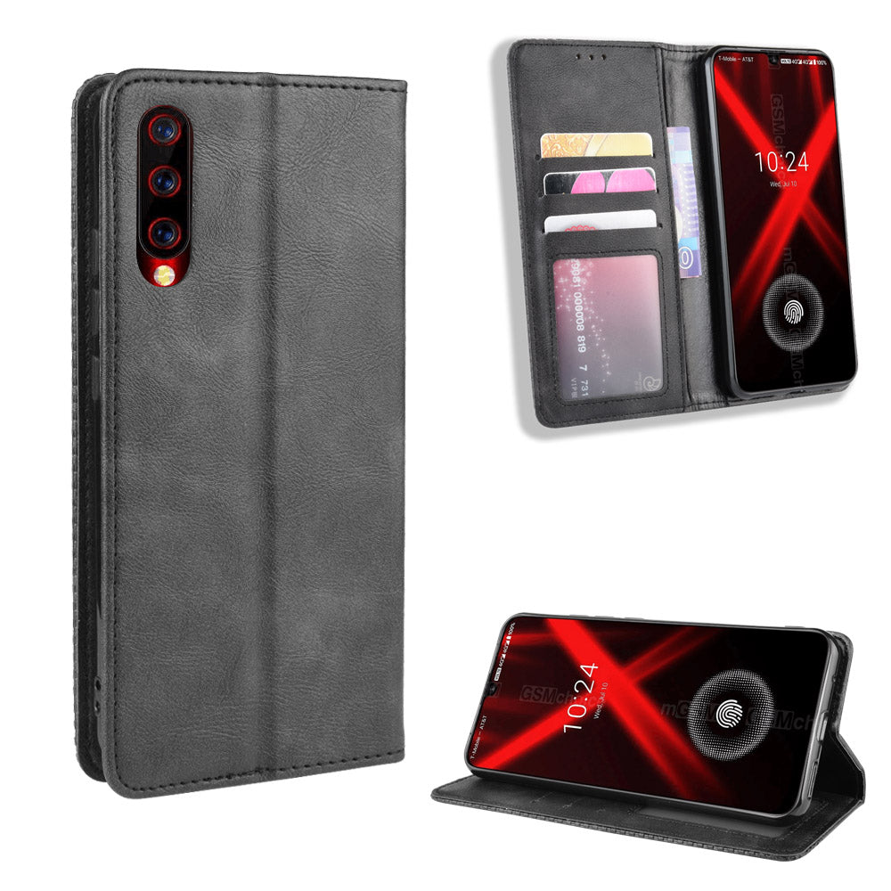 Retro Style PU Leather Wallet Stand Phone Casing for UMIDIGI X
