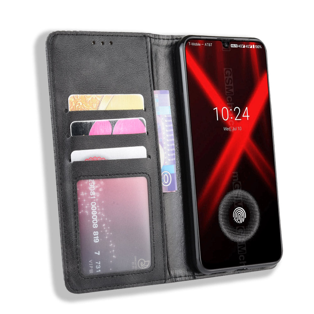 Retro Style PU Leather Wallet Stand Phone Casing for UMIDIGI X