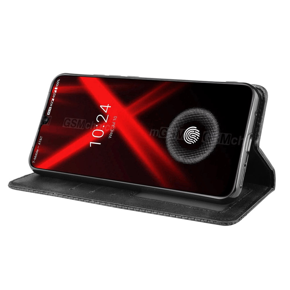 Retro Style PU Leather Wallet Stand Phone Casing for UMIDIGI X