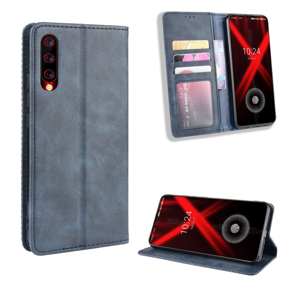 Retro Style PU Leather Wallet Stand Phone Casing for UMIDIGI X