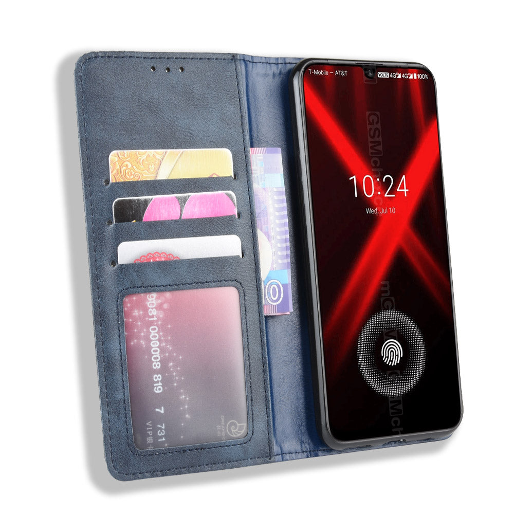 Retro Style PU Leather Wallet Stand Phone Casing for UMIDIGI X