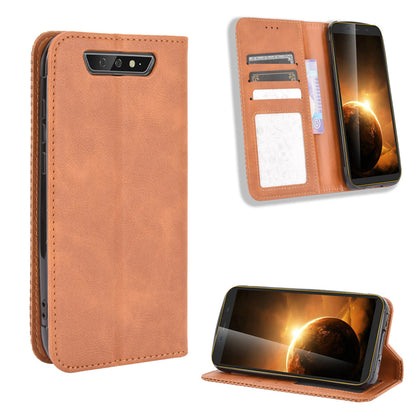 Vintage Style Leather Wallet Stand Case for Blackview BV5500/BV5500 Pro/BV5500 Plus