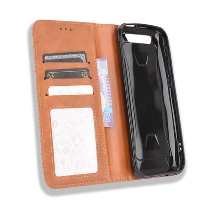 Vintage Style Leather Wallet Stand Case for Blackview BV5500/BV5500 Pro/BV5500 Plus