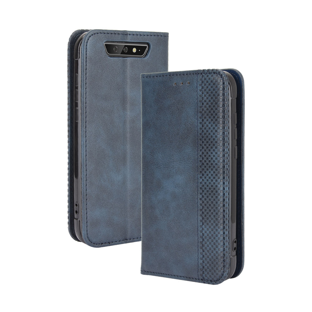 Vintage Style Leather Wallet Stand Case for Blackview BV5500/BV5500 Pro/BV5500 Plus
