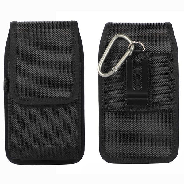 (17*9*2.2cm) Nylon Belt Case Nylon Card Bag Universal Waist Wallet Pouch with Strap and Hook