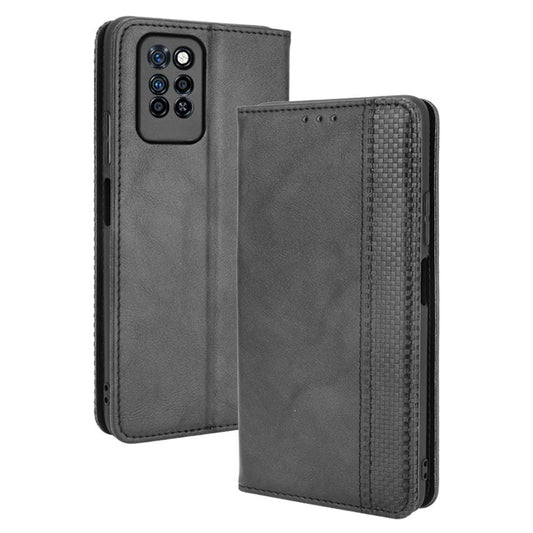 Retro Style PU Leather Flip Magnetic Stand Flip Protective Cover for Infinix Note 10 Pro/Note 10 Pro NFC