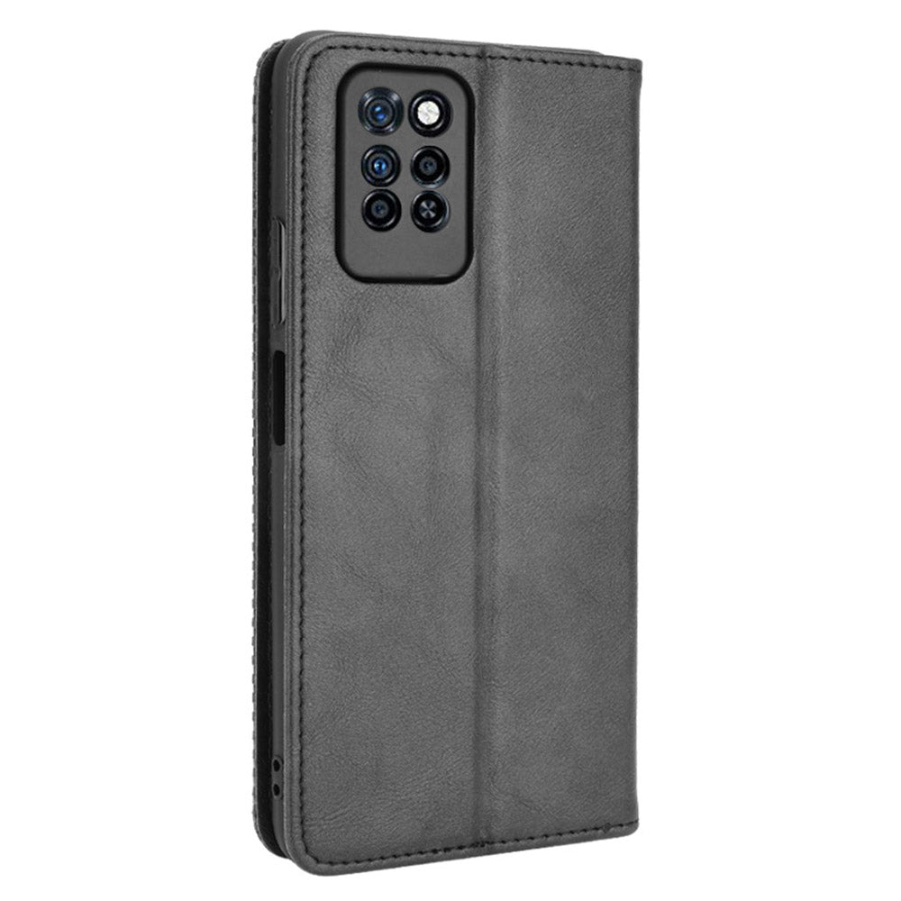 Retro Style PU Leather Flip Magnetic Stand Flip Protective Cover for Infinix Note 10 Pro/Note 10 Pro NFC