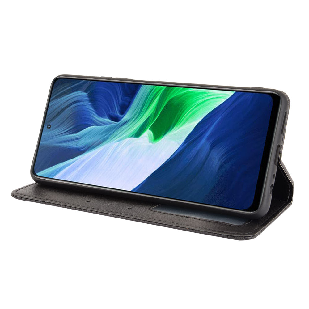Retro Style PU Leather Flip Magnetic Stand Flip Protective Cover for Infinix Note 10 Pro/Note 10 Pro NFC