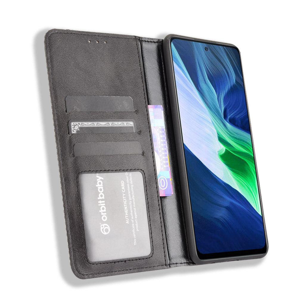 Retro Style PU Leather Flip Magnetic Stand Flip Protective Cover for Infinix Note 10 Pro/Note 10 Pro NFC
